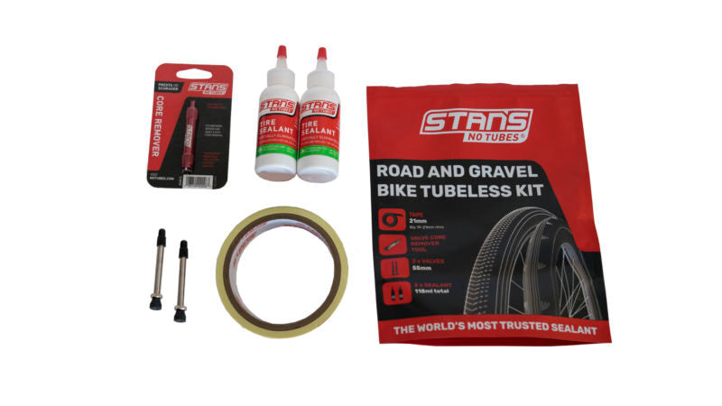Stan’s NoTubes Tubeless Conversion Kit - Valves/Rim Tape/Sealant