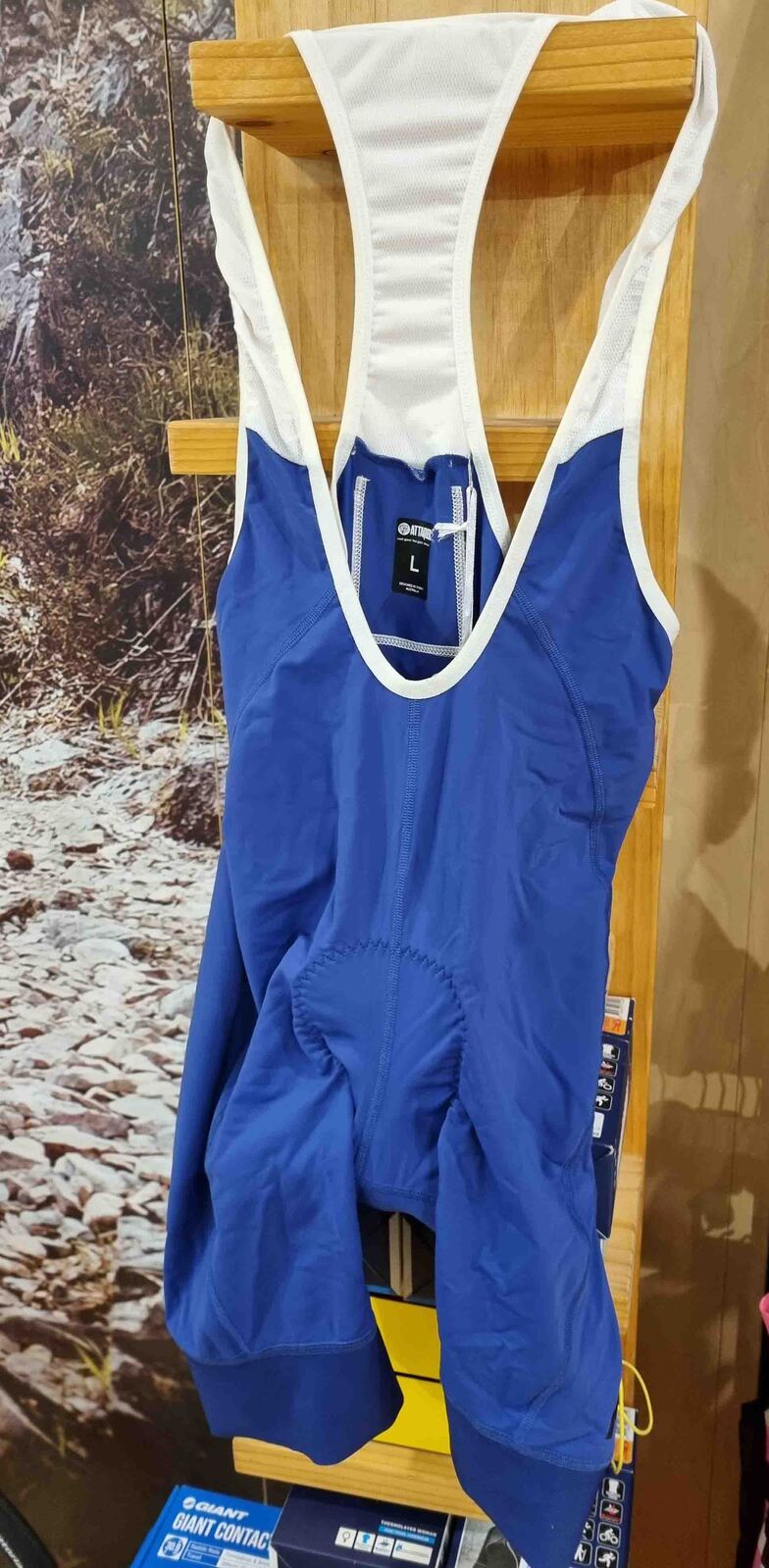 Attaquer A-Line Cycling Bib Shorts Blue Large