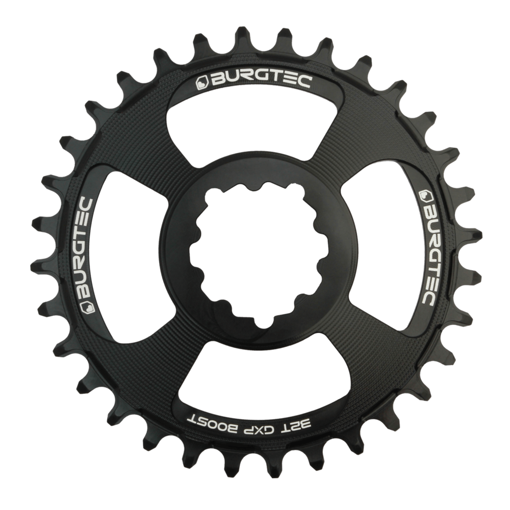 Burgtec Thick-Thin Chainring GXP 3mm Offset Direct Mount 28T Black