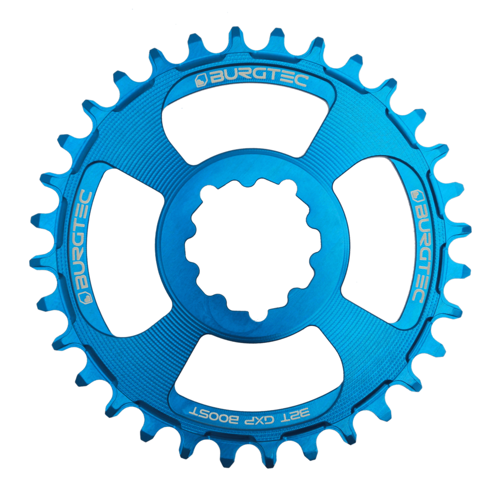Burgtec Thick-Thin Chainring GXP 3mm Offset Direct Mount 32T Deep Blue
