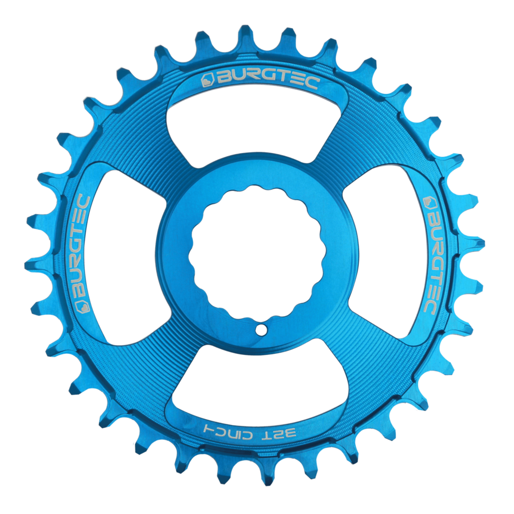 Burgtec Thick-Thin Chainring Race Face Cinch Direct Mount 28T Deep Blue