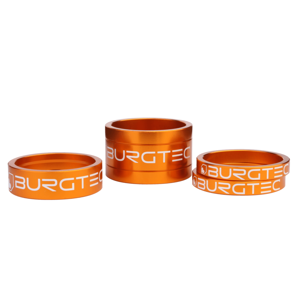 Burgtec Stem Spacer Kit (5mm x 2, 10mm, 20mm) Iron Bro Orange