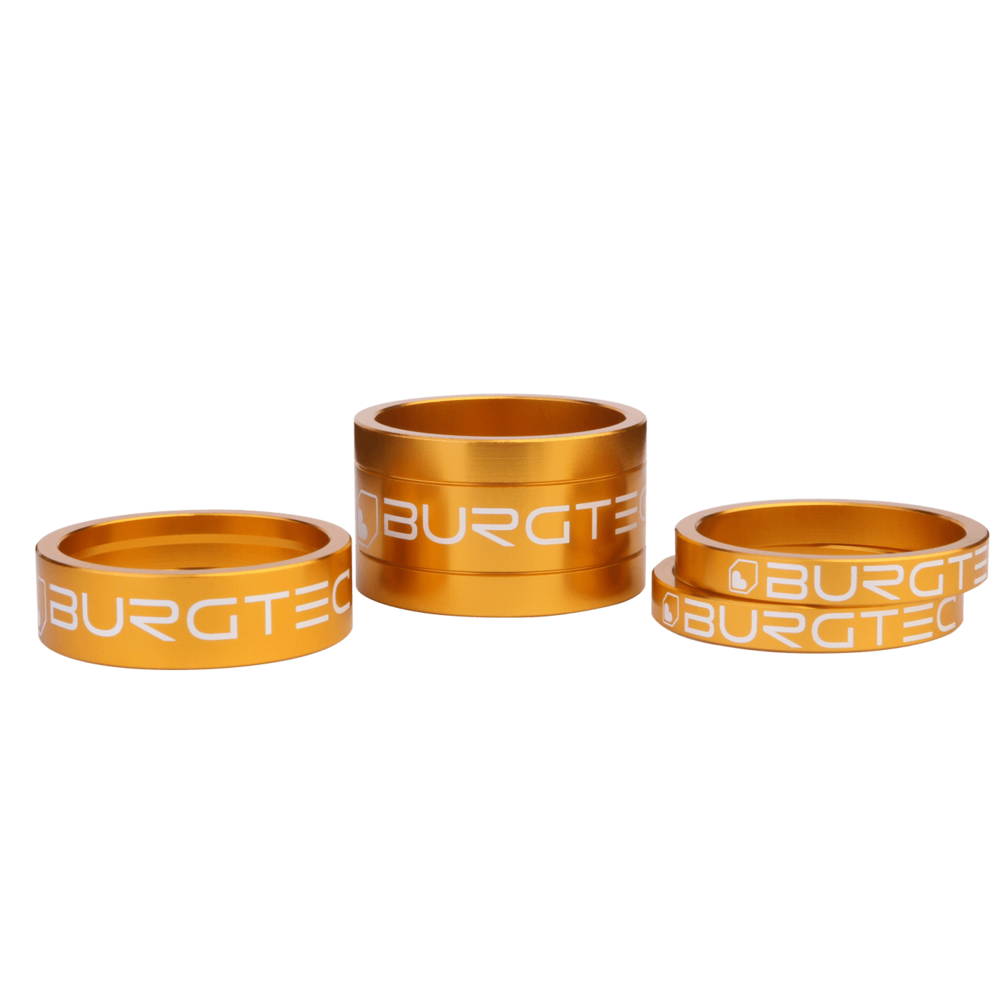 Burgtec Stem Spacer Kit (5mm x 2, 10mm, 20mm) Bullion Gold