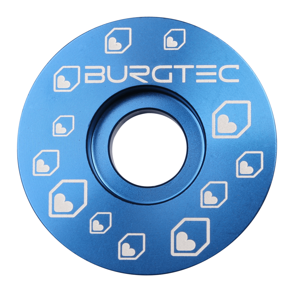 Burgtec Stem Top Cap (Bolt sold separately) Burgtec Deep Blue