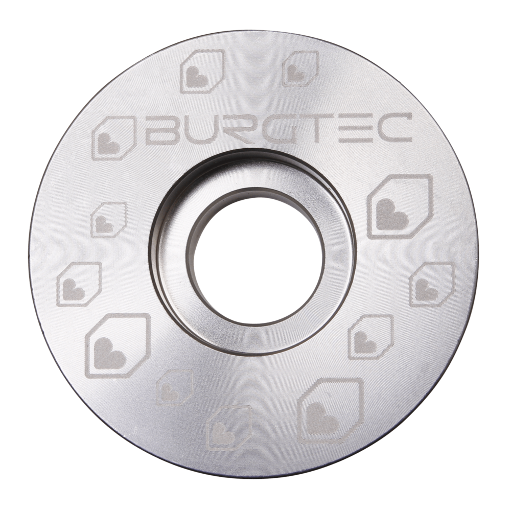Burgtec Stem Top Cap (Bolt sold separately) Burgtec Rhodium Silver