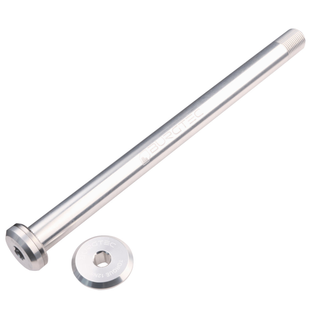 Burgtec Santa Cruz Rear Axle 12 x 168.5mm Rhodium Silver