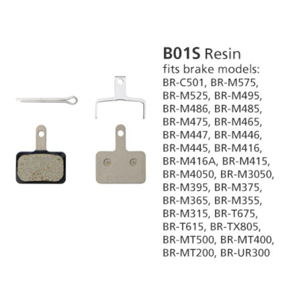 Shimano BR-MT400 Resin Pads & Spring B01S (Not in Pack)