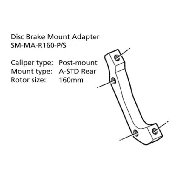 Shimano SM-MA-R160-PS ADAPTER 160mm CALIPER: POST Mount: A-STD REAR