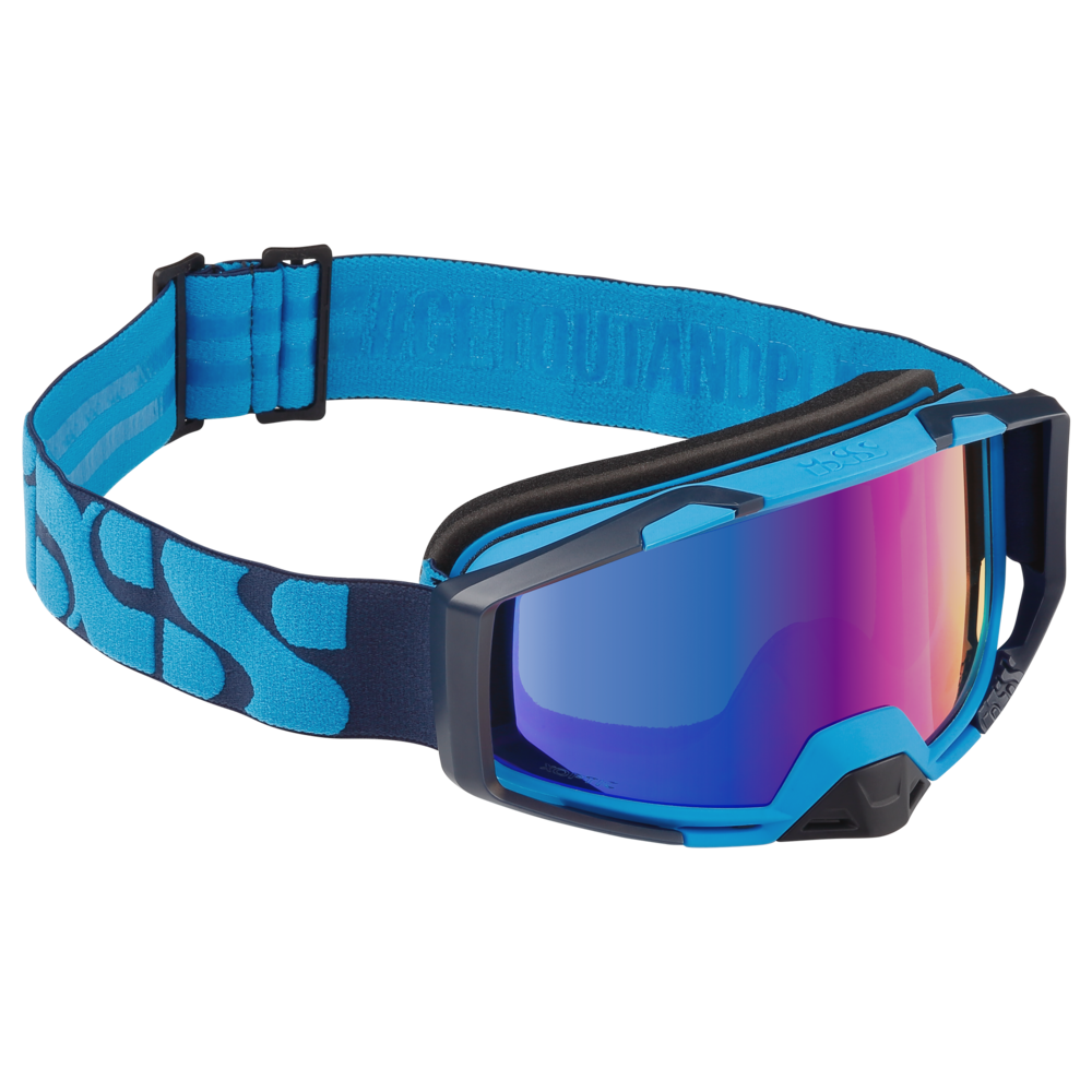 iXS Goggles Trigger Frame:Racing Blue Lens:Mirror Cobalt