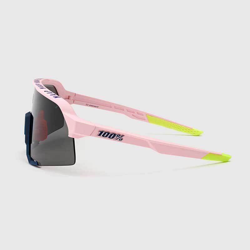 100% S3 MAAP Soft Tact Pink - Smoke Lens Sunglasses