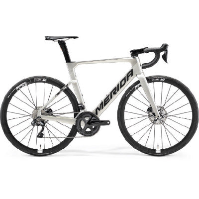 2021 Merida Reacto 7000-E Road Bike - Large (56cm) - Glossy/Silk Titanium