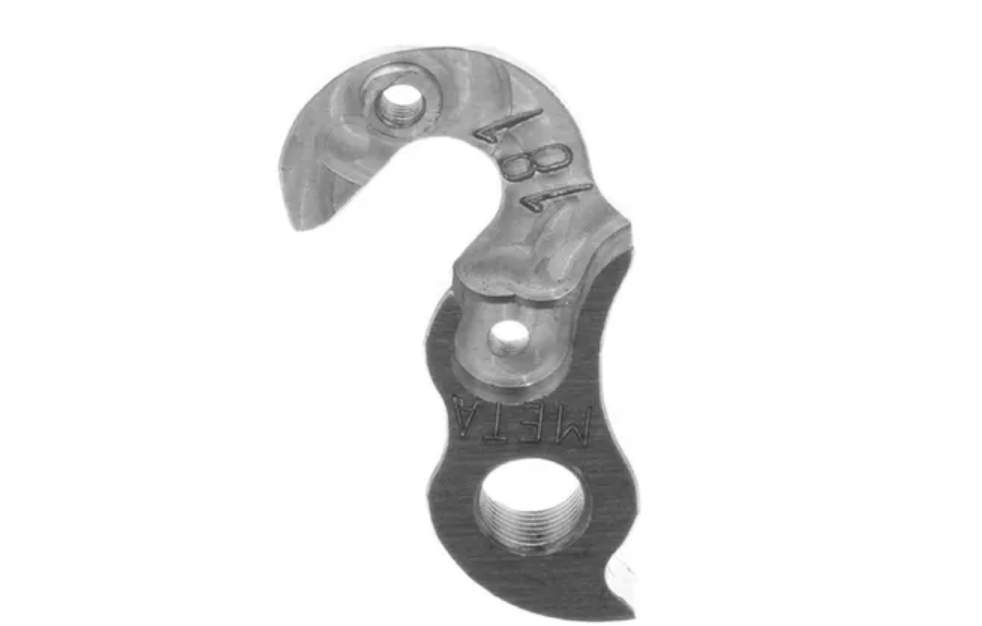 META CNC DERAILLEUR HANGER - Model 181, Material 6061 T651 Aviation Aluminium, CNC Machined, Silver, COLNAGO