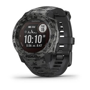 Garmin Instinct Solar Edition GPS Watch - Camo [Colour: Graphite Camo]