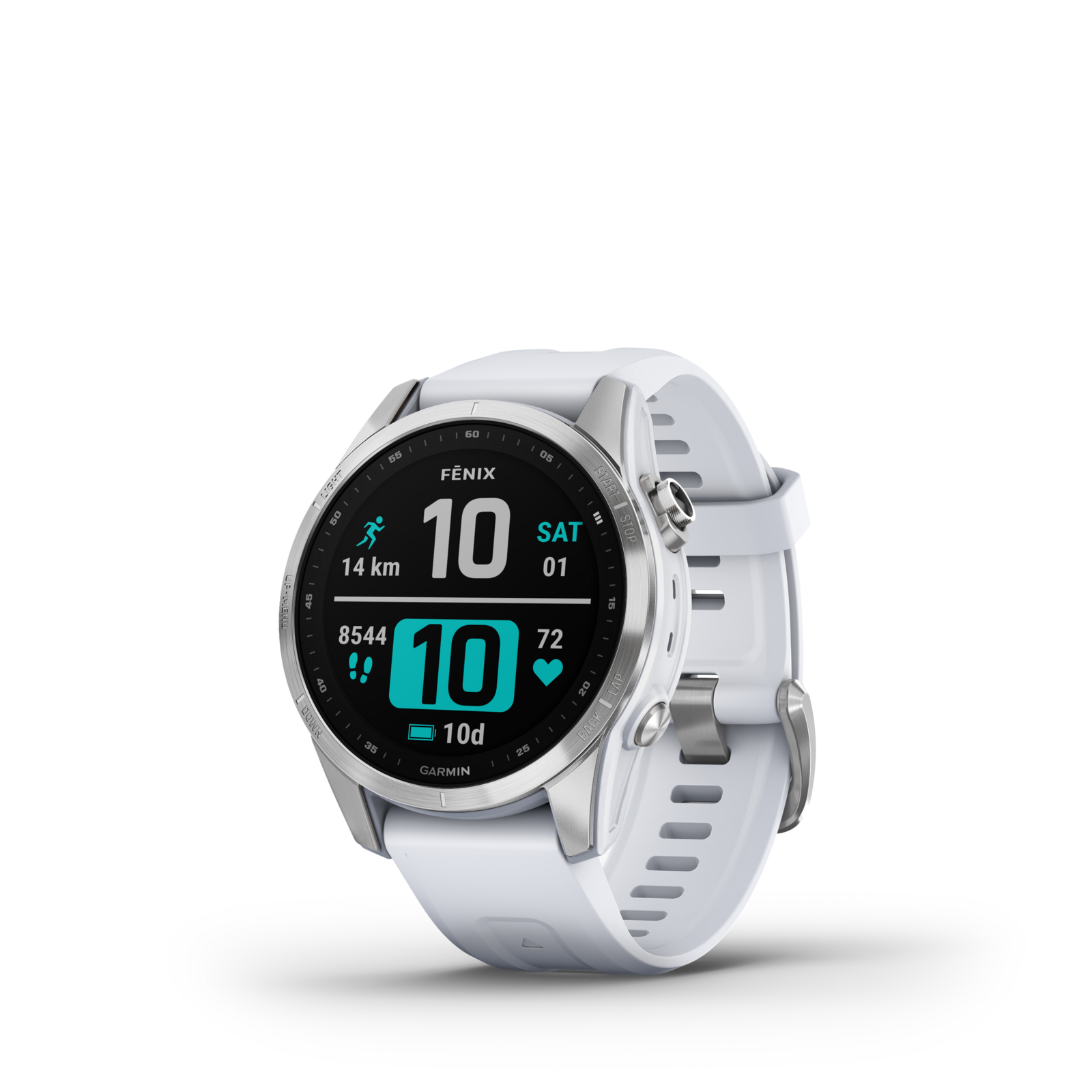 Garmin Fenix 7S Multisport GPS Watch [Colour: Silver/Whitestone Band]