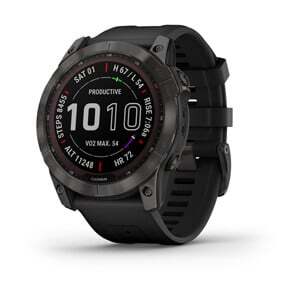 Garmin Fēnix 7X Sapphire Solar Multisport GPS Watch [Colour: Carbon Grey DLC Titanium w/Black Band]