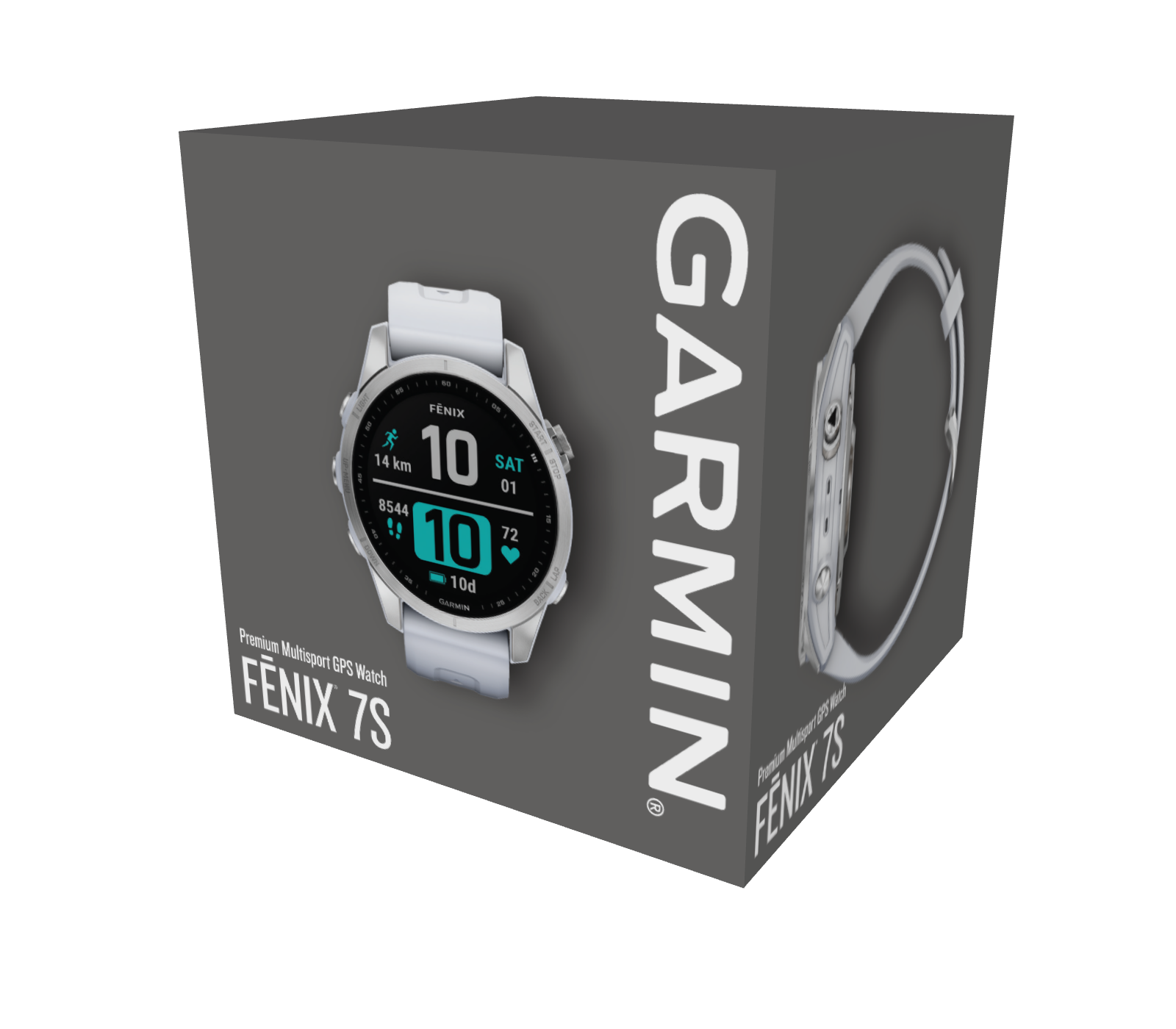 Garmin Fenix 7S Multisport GPS Watch [Colour: Silver/Whitestone Band]