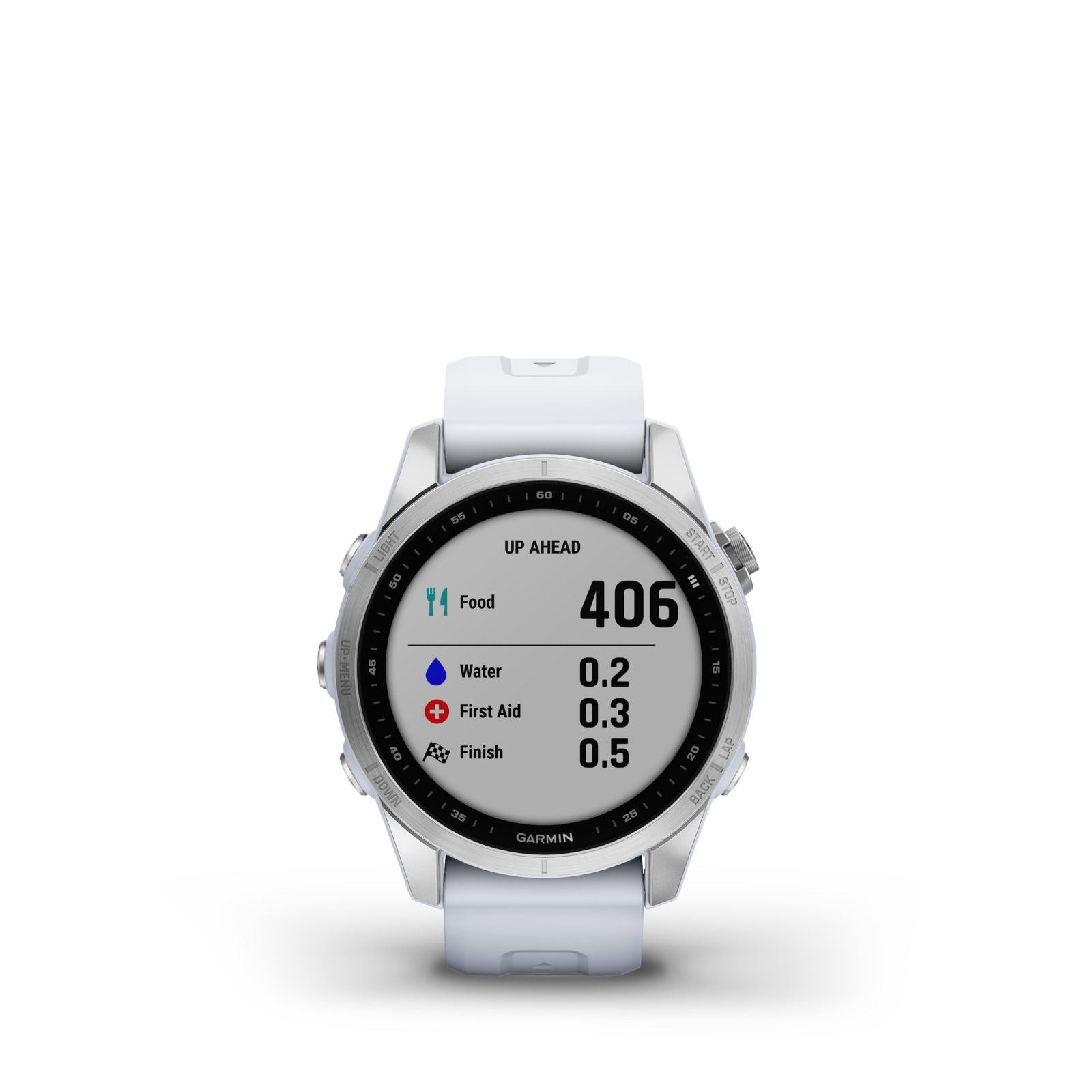 Garmin Fenix 7S Multisport GPS Watch [Colour: Silver/Whitestone Band]