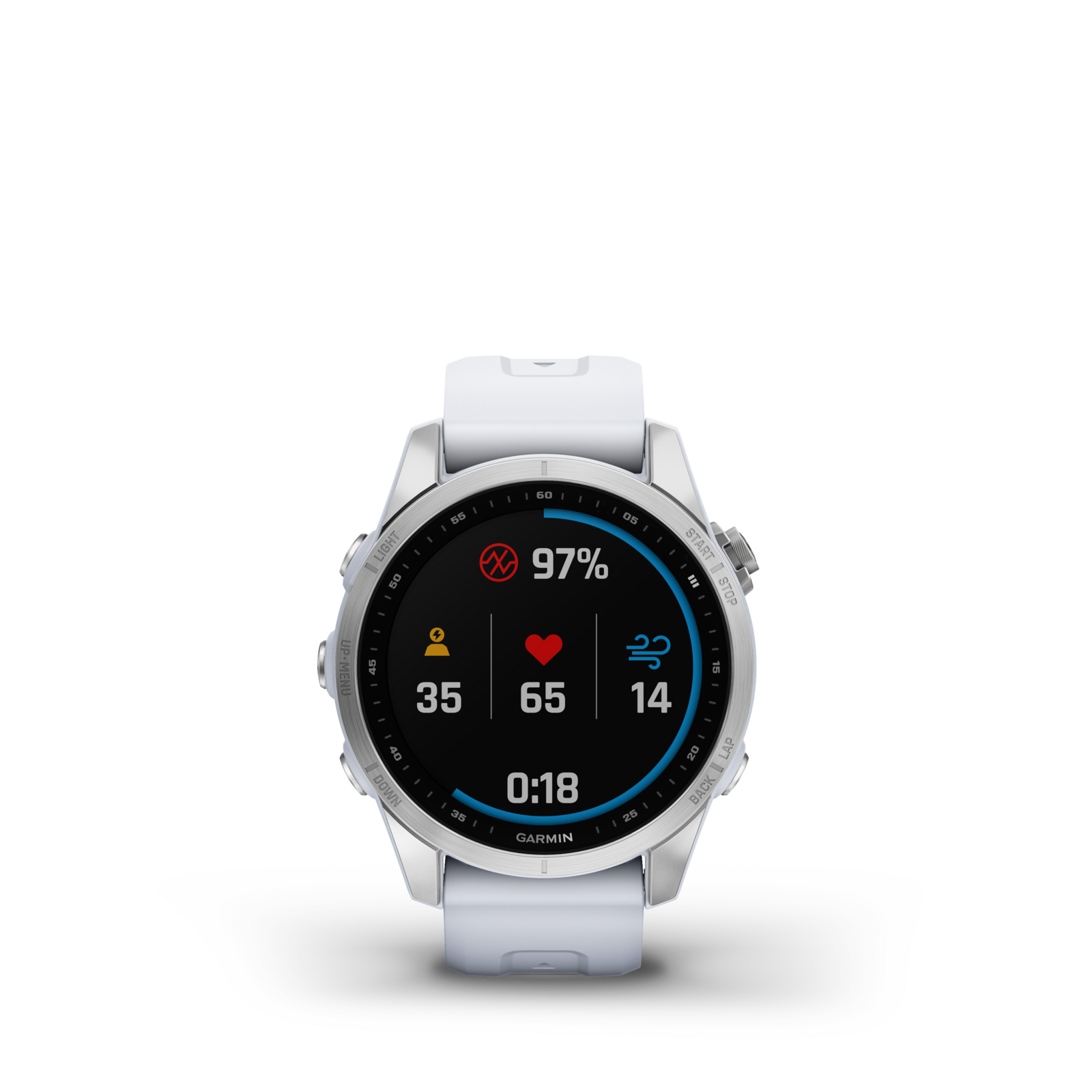 Garmin Fenix 7S Multisport GPS Watch [Colour: Silver/Whitestone Band]