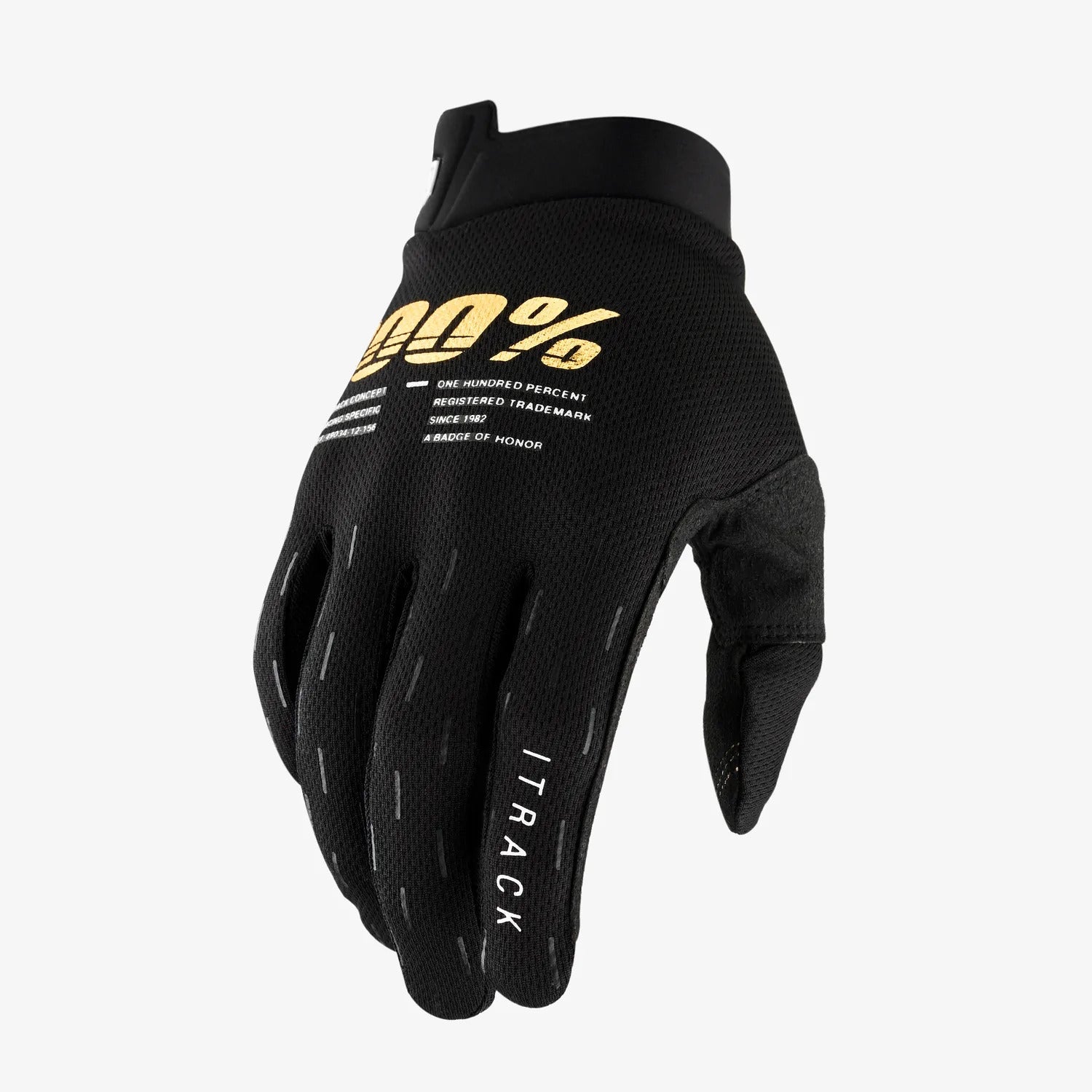 100% iTrack Gloves - [Colour: Black] [Size: Extra Extra Large]