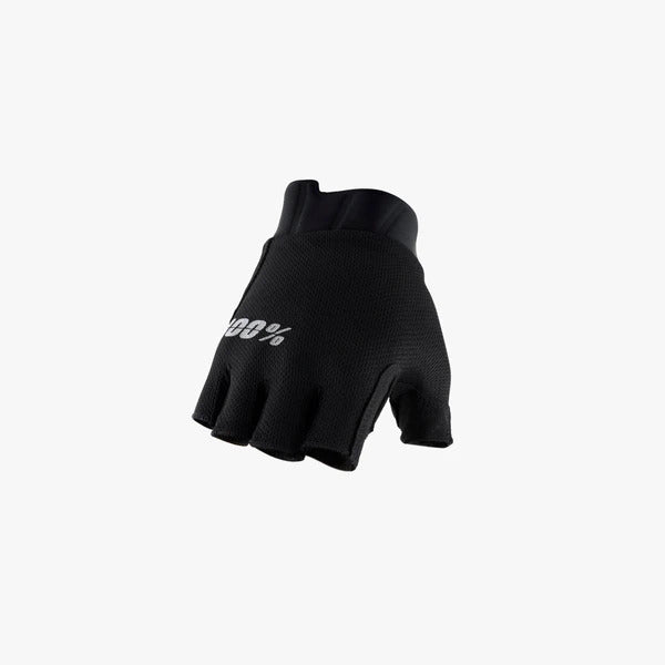 100% Exceeda Gloves - Gel Short Finger Solid Black [Size: Small]
