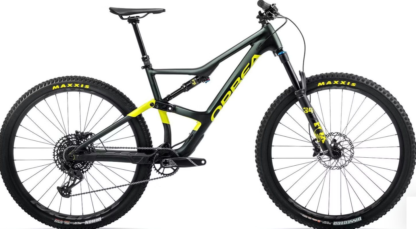 2023 Orbea Occam H20 Eagle Dual Suspension MTB [Colour: Dark Green / Lime Green] [Size: M]