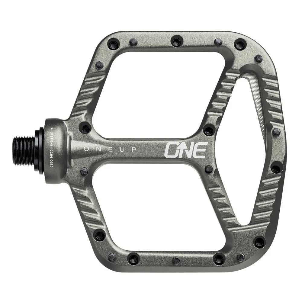 OneUp Aluminium Flat MTB Pedals [Colour: Grey]
