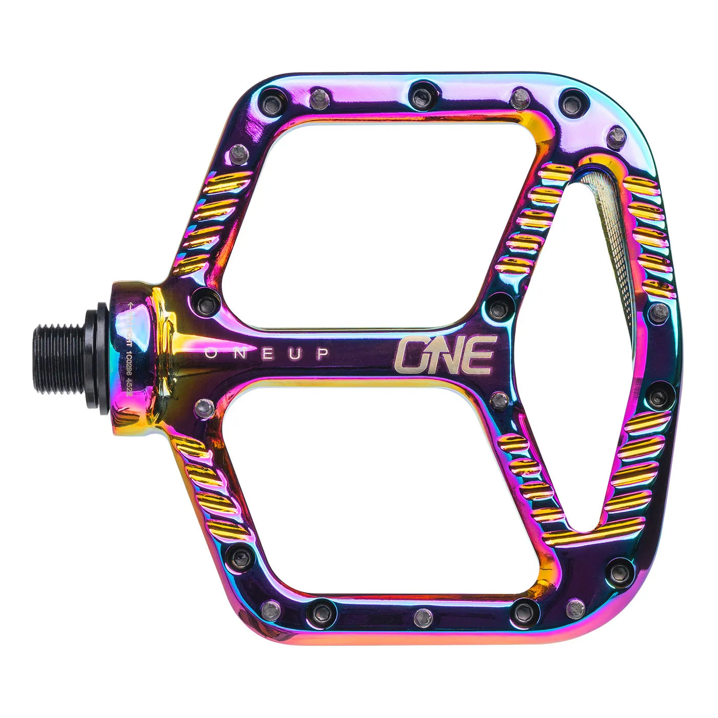 OneUp Aluminium Flat MTB Pedals [Colour: Oil Slick]