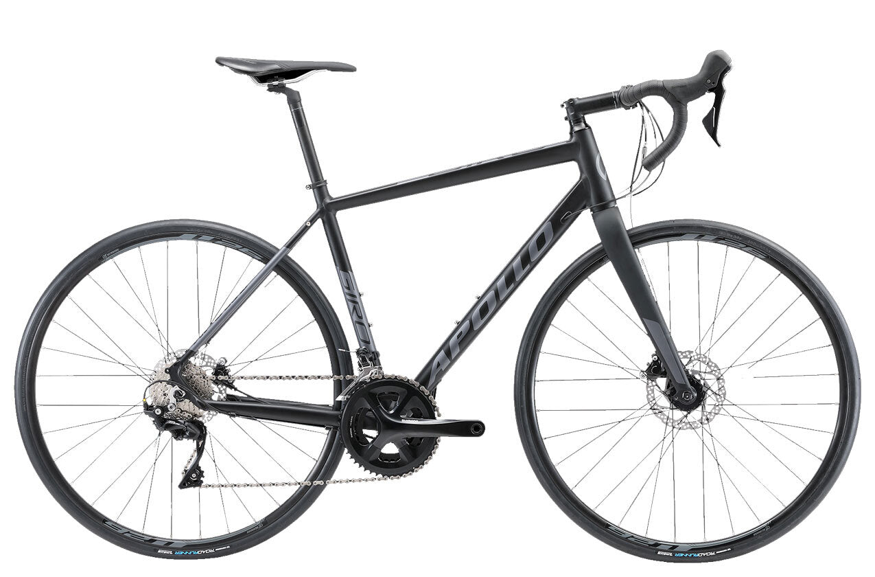 Apollo Giro 40 Road Bike [Colour: Matte Black/Charcoal] [Size: M]