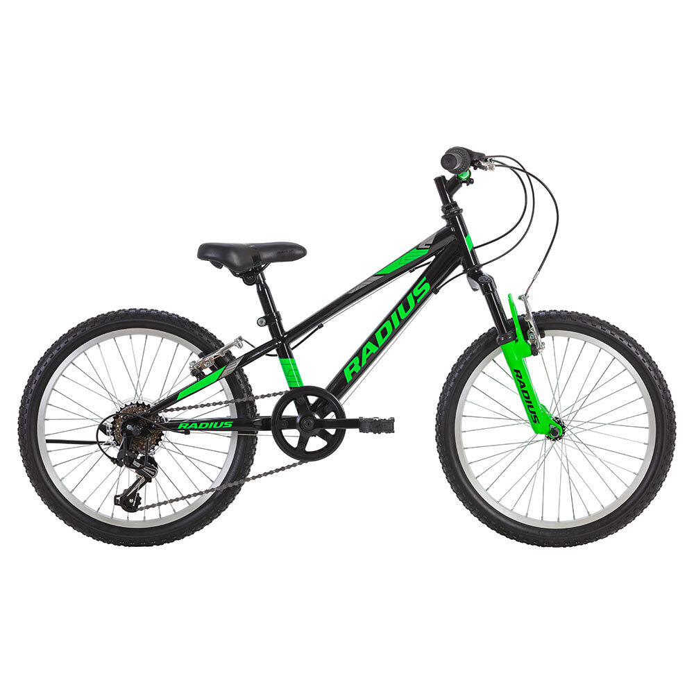 Radius #Toughrunner 20" Kids MTB - Gloss Black/Green/Silver