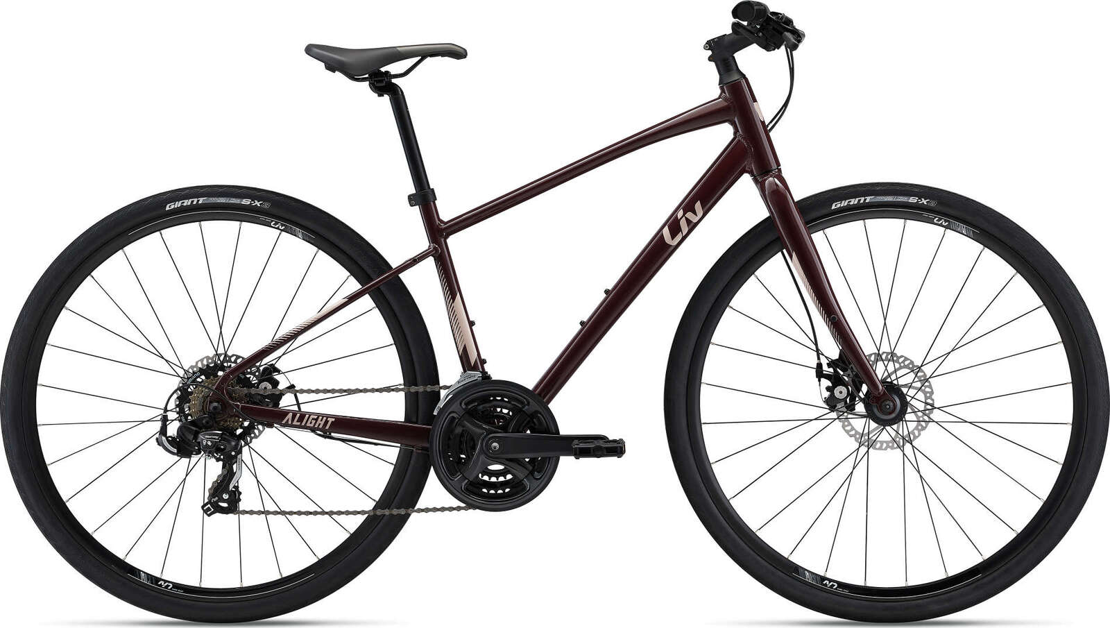 2022 Liv Alight 3 Disc Women's Flat Bar Hybrid Bike [Colour: Figuier] [Size: Medium]