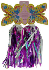 Bicycle Grip Streamers [Colour: Laser Silver Purple]