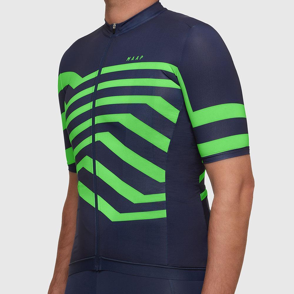Maap M Flag Pro Short Sleeve Jersey [Colour: Green/Navy] [Size: XS]