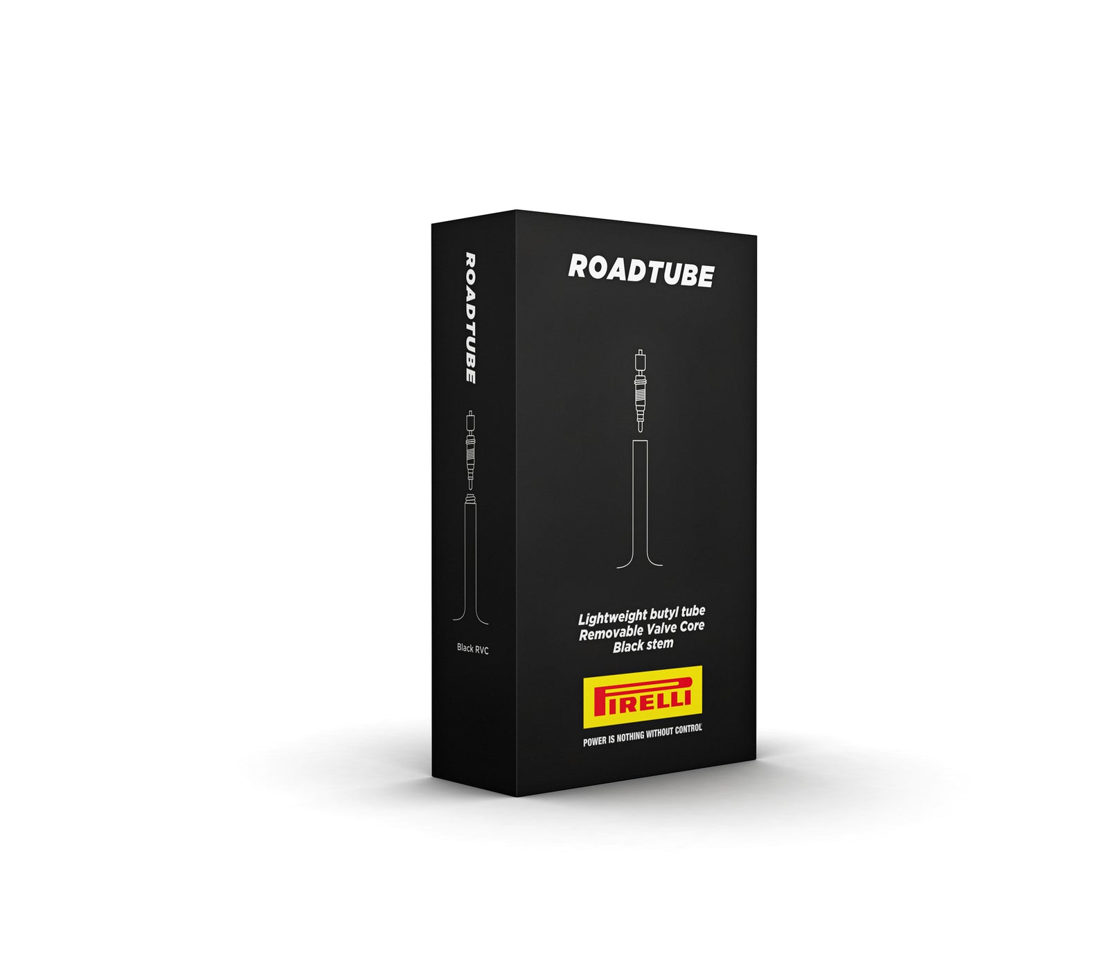 Pirelli RoadTUBE Lightweight Inner Tube w Presta Valve + Black Stem + Removable Valve Core [Size: 60mm]