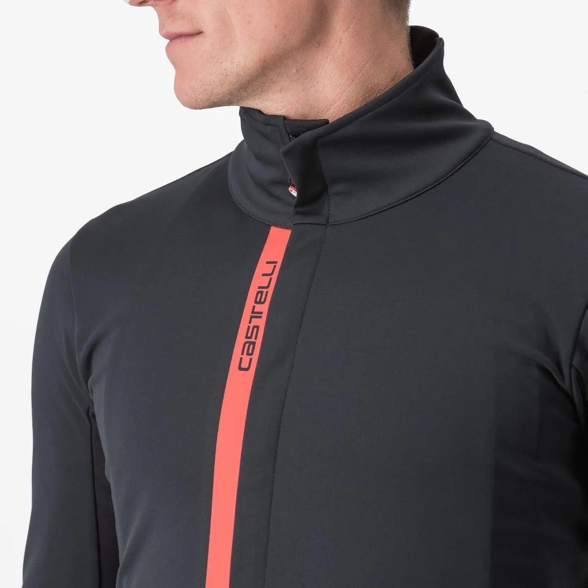 Castelli Entrata Jacket Light [Size: XL] [Colour: Black/Red]