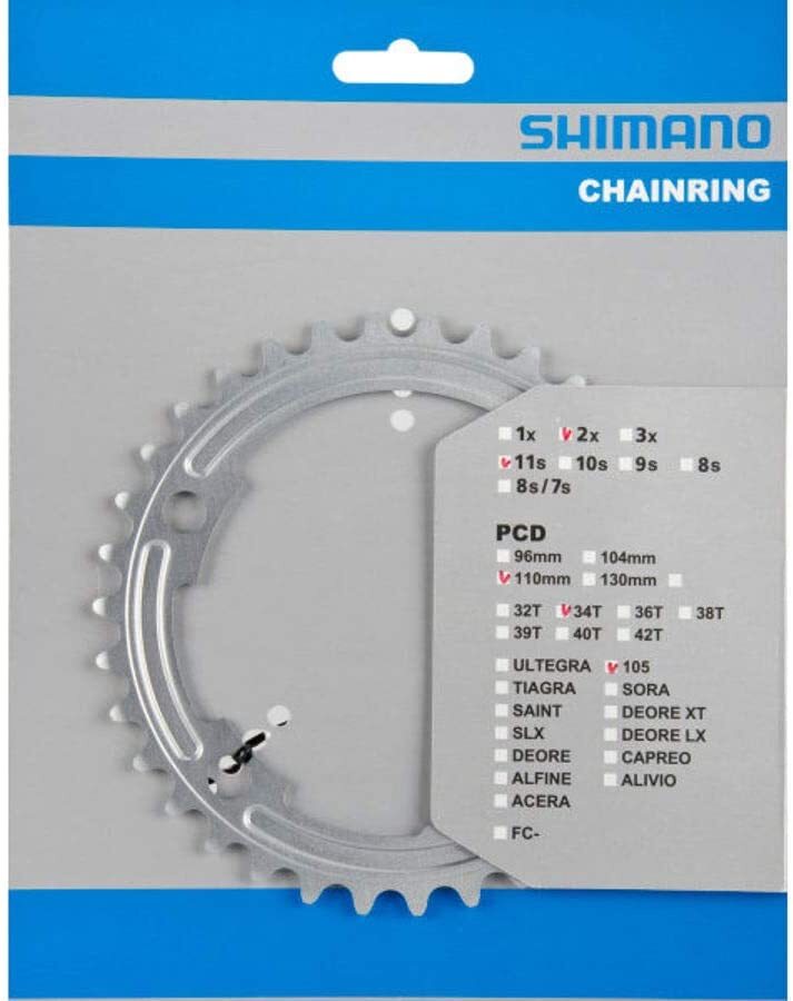 Shimano FC-5800S 105 11-Speed Inner Chainring [Size: 34T] [BCD: 110mm] [Colour: Silver] [Speed: 11]