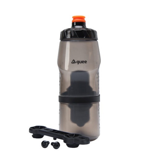 GUEE Cageless Bottle Set MAG-II Water Bottle and Magnetic Mount [Colour: Smoke Grey] [Volume: 600ml]