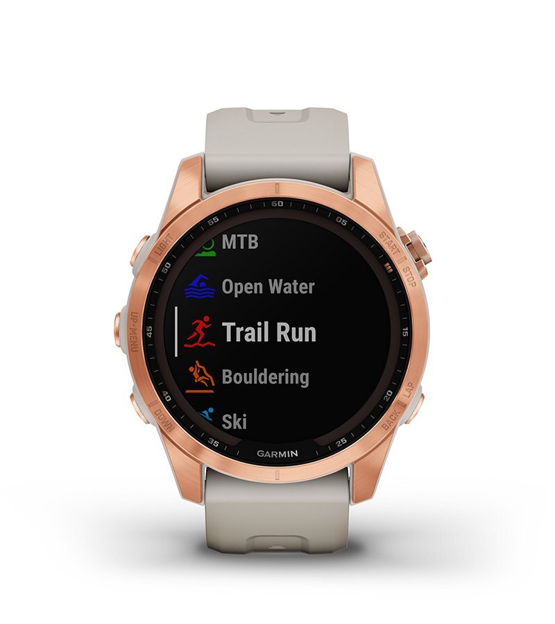 Garmin Fēnix 7S Solar Multisport GPS Watch [Colour: Rose Gold/White Sand Band]