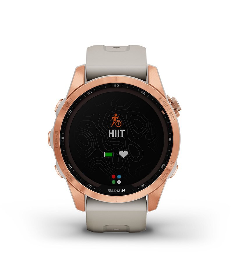 Garmin Fēnix 7S Solar Multisport GPS Watch [Colour: Rose Gold/White Sand Band]
