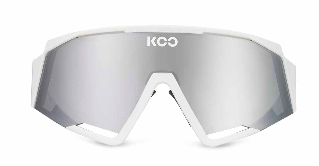 KOO Spectro Sunglasses - White Silver - Silver Mirror Lense
