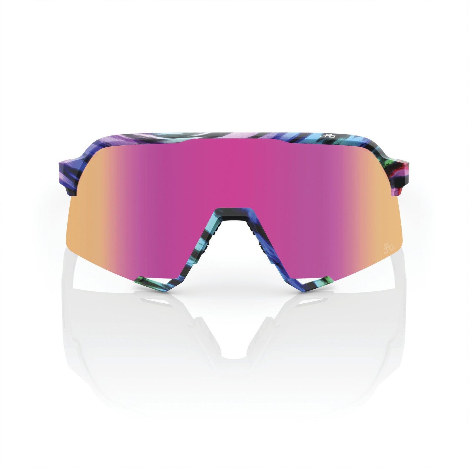 100% S3 Peter Sagan Limited Edition Soft Tact Sunglasses [Lens Colour: Purple Mirror] [Frame Colour: Tie Dye]