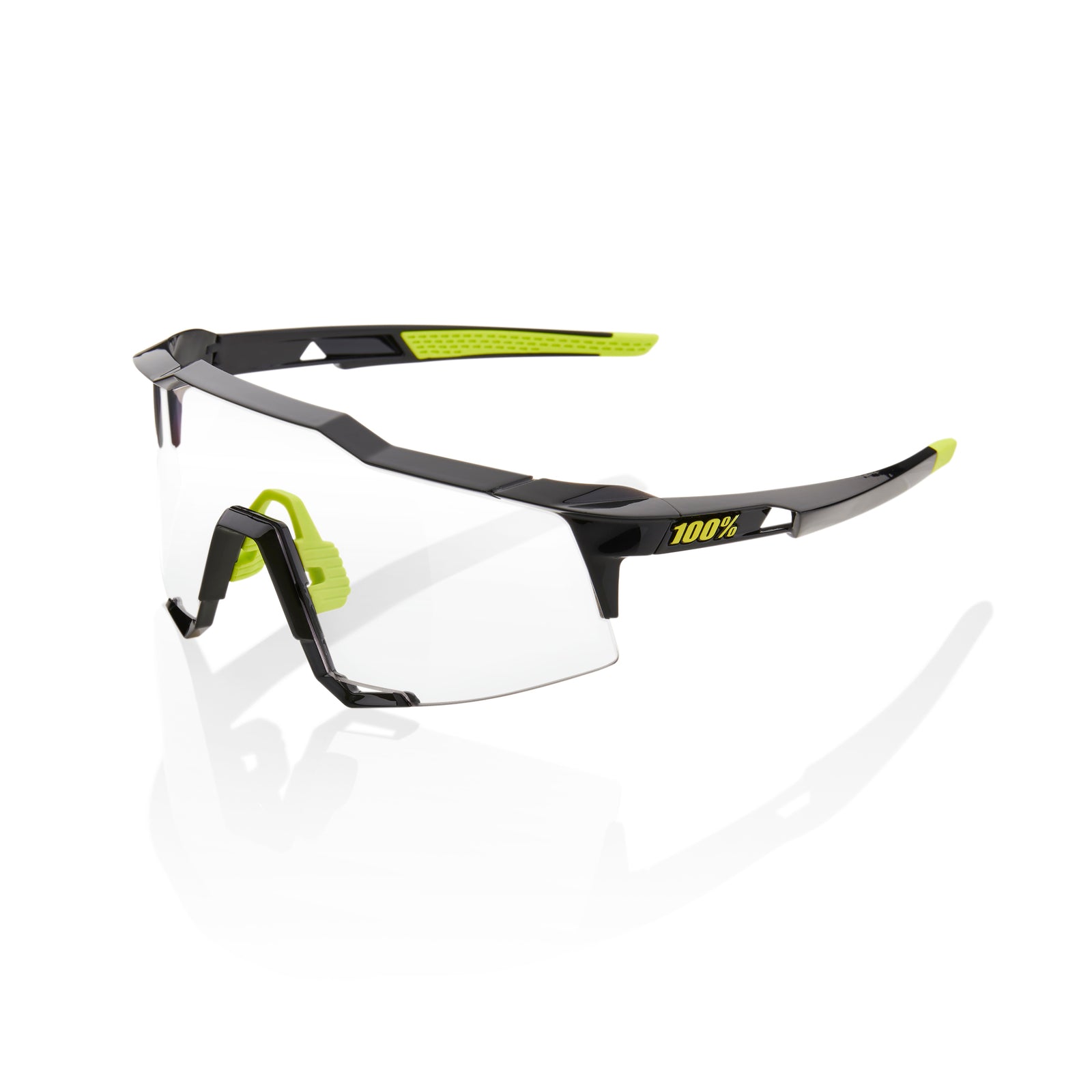 100% Speedcraft Sunglasses Gloss Black Photochromic Lens