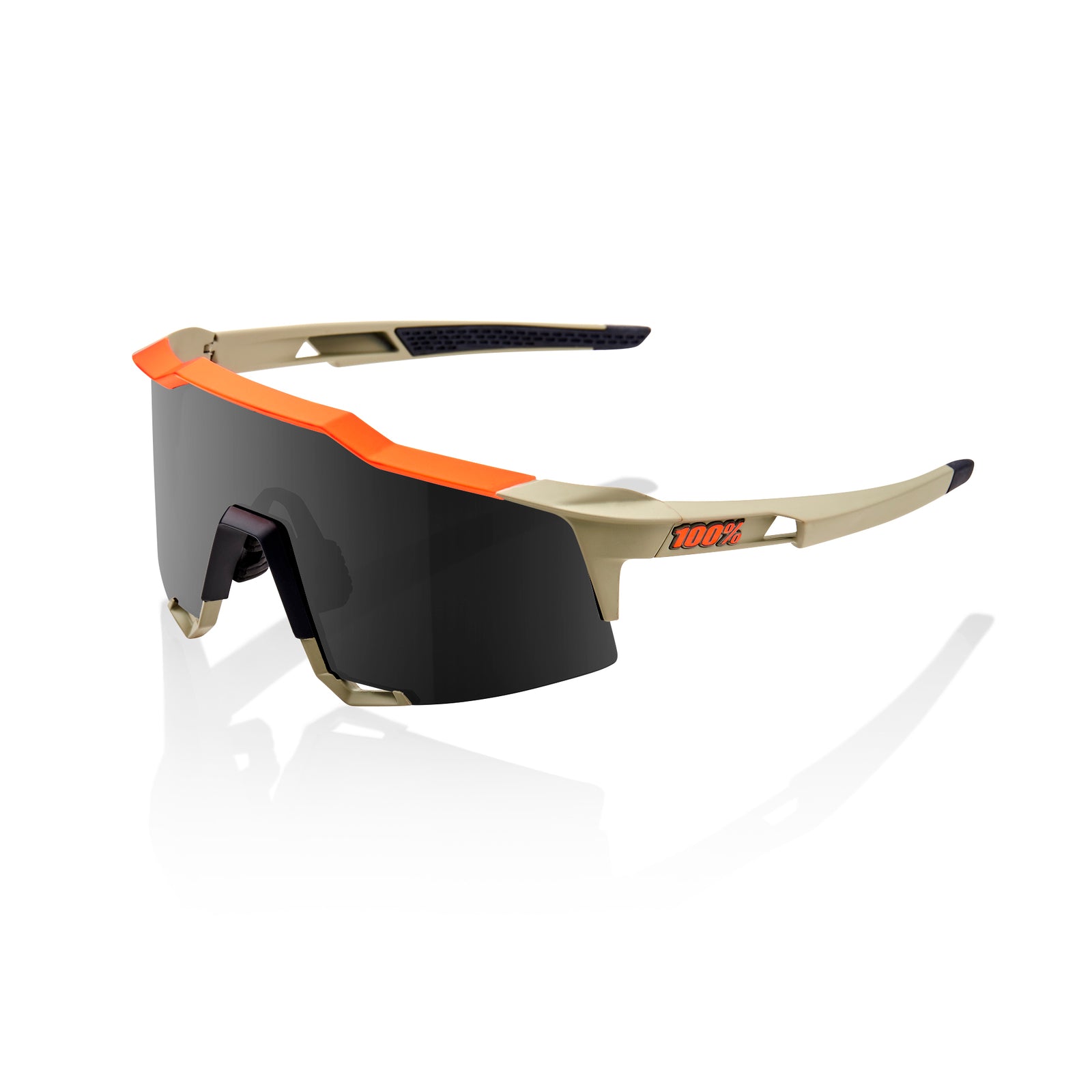 100% Speedcraft Sunglasses Soft Tact Quicksand Smoke Lens