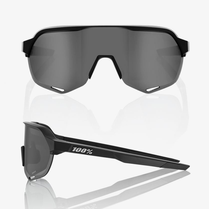 100% S2 Sunglasses Soft Tact Black Smoke Lens