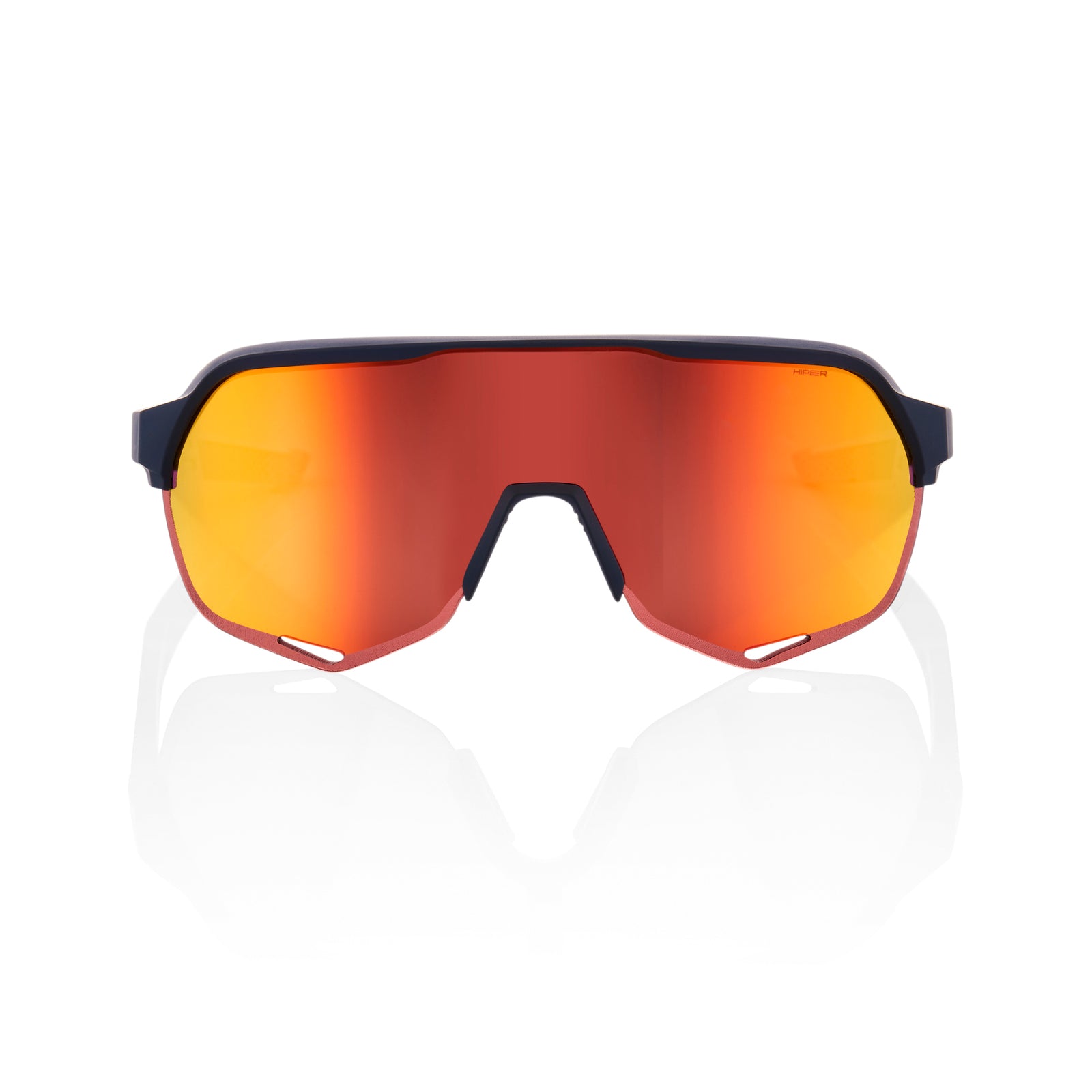100% S2 Sunglasses Soft Tact Flume HiPER Red Multilayer Mirror Lens