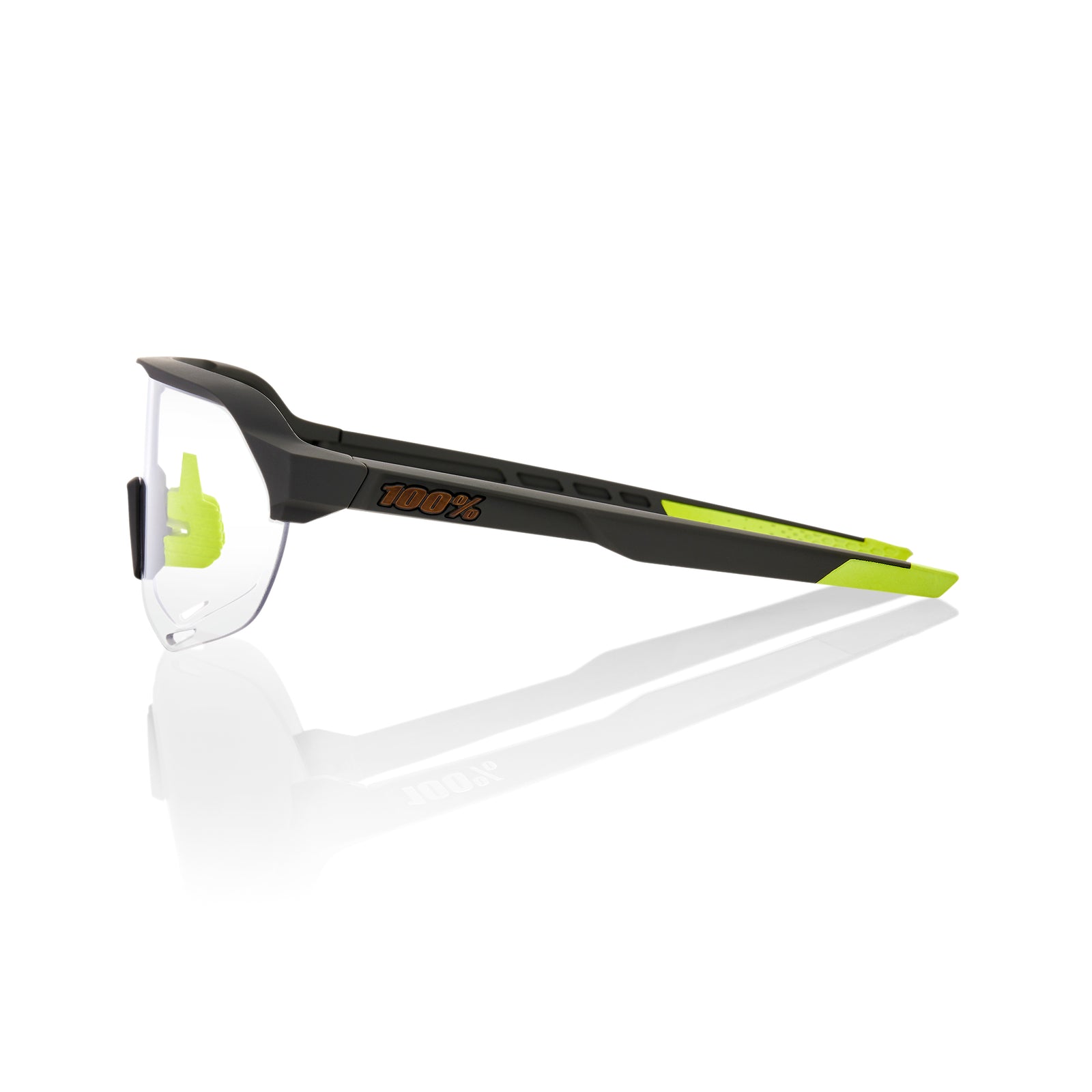 100% S2 Sunglasses Soft Tact Cool Grey Photochromic Lens