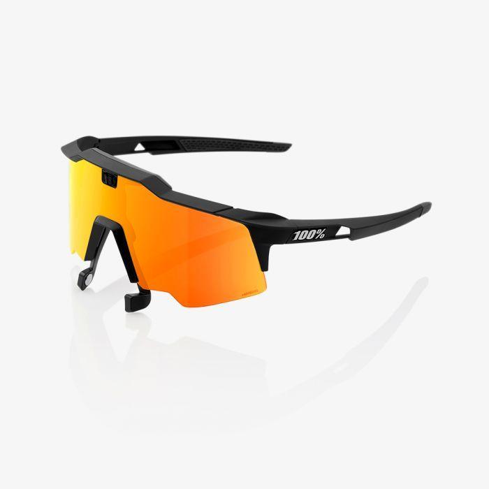 100% Speedcraft Air Sunglasses [Lens Colour: HiPER Red] [Frame Colour: Soft Tact Black]