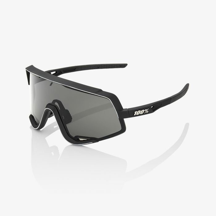 100% Glendale Sunglasses Soft Tact Black Smoke Lens