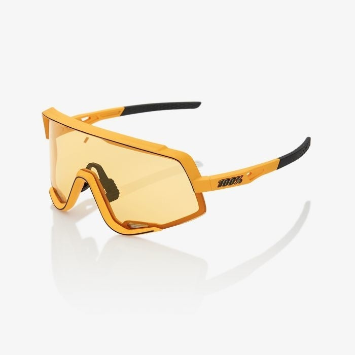 100% Glendale Sunglasses Soft Tact Mustard Yellow Lens