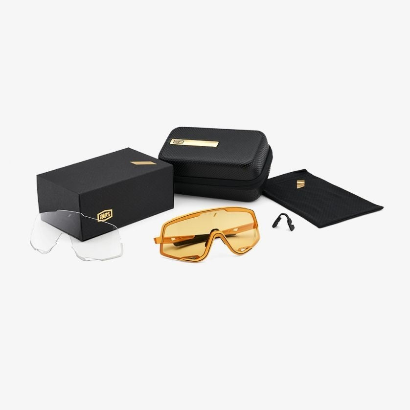 100% Glendale Sunglasses Soft Tact Mustard Yellow Lens