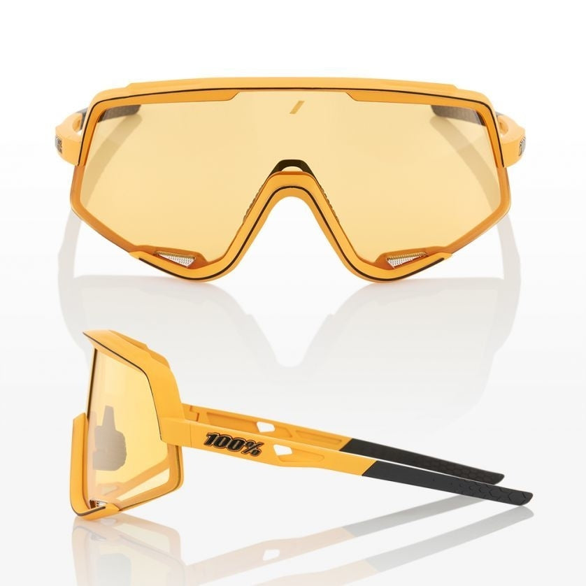 100% Glendale Sunglasses Soft Tact Mustard Yellow Lens